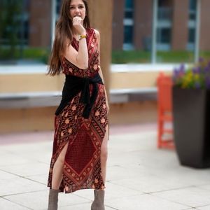 Minkpink Red Printed Dress XS